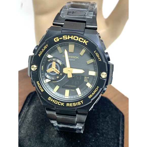 Casio G-Shock Men's Watch GSTB500BD1A9 Bluetooth Tough Solar Black Dial 5684 - Picture 1 of 15